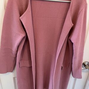 Pink sweater blazer